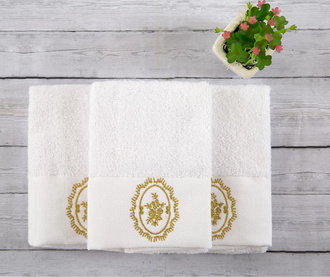 Комплект 3 кърпи за баня Celine White 30x50 см