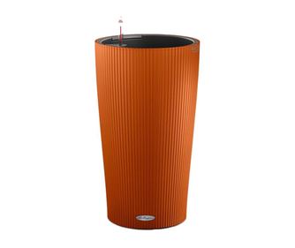 Set ghiveci cu sistem autoirigare si suport Cilindro Sunset Orange