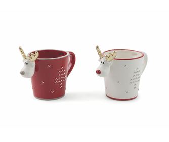 Set 6 skodelic Reindeer Horns