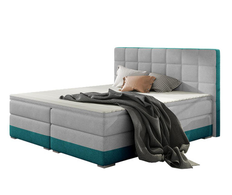 Boxspring postelja Damaso Grey Green 180x200 cm