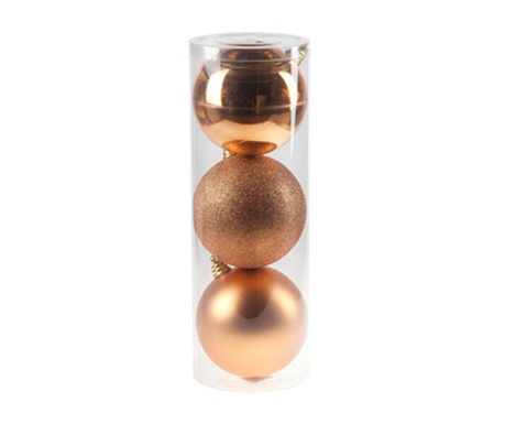 Комплект 3 декоративни топки Christmas Copper