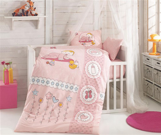 Детско спално бельо Ranforce Happy Baby Pink