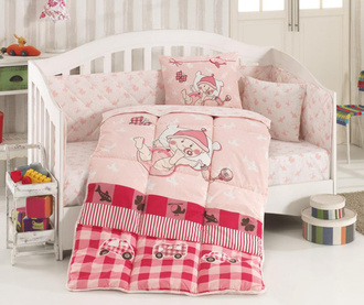 Комплект детско спално бельо и завивка Ranforce Hug Me Pink 100x170