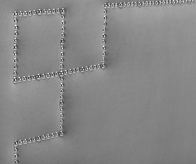Tablie de pat Nicholas Light Grey Silver Pins 120x180 cm