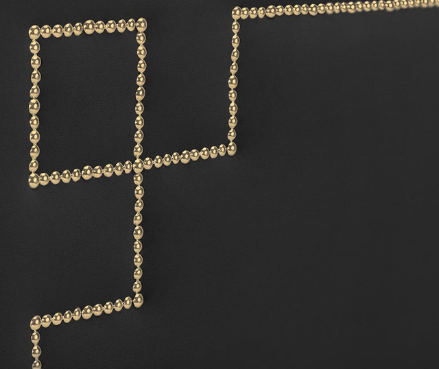 Posteljno vzglavje Nicholas Black Gold Pins 120x200 cm