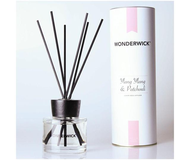 Дифузер с етерични масла и пръчици Wonderwick Ylang Ylang and Patchouli ...