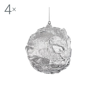Комплект 4 декоративни топки Luxury Silver