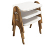 Set 3 mizic Paris Walnut White