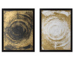 Circles Golden 2 db Kép 34x44 cm