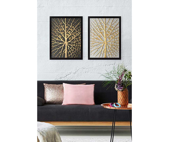 Комплект 2 картини Tree Golden 34x44 см