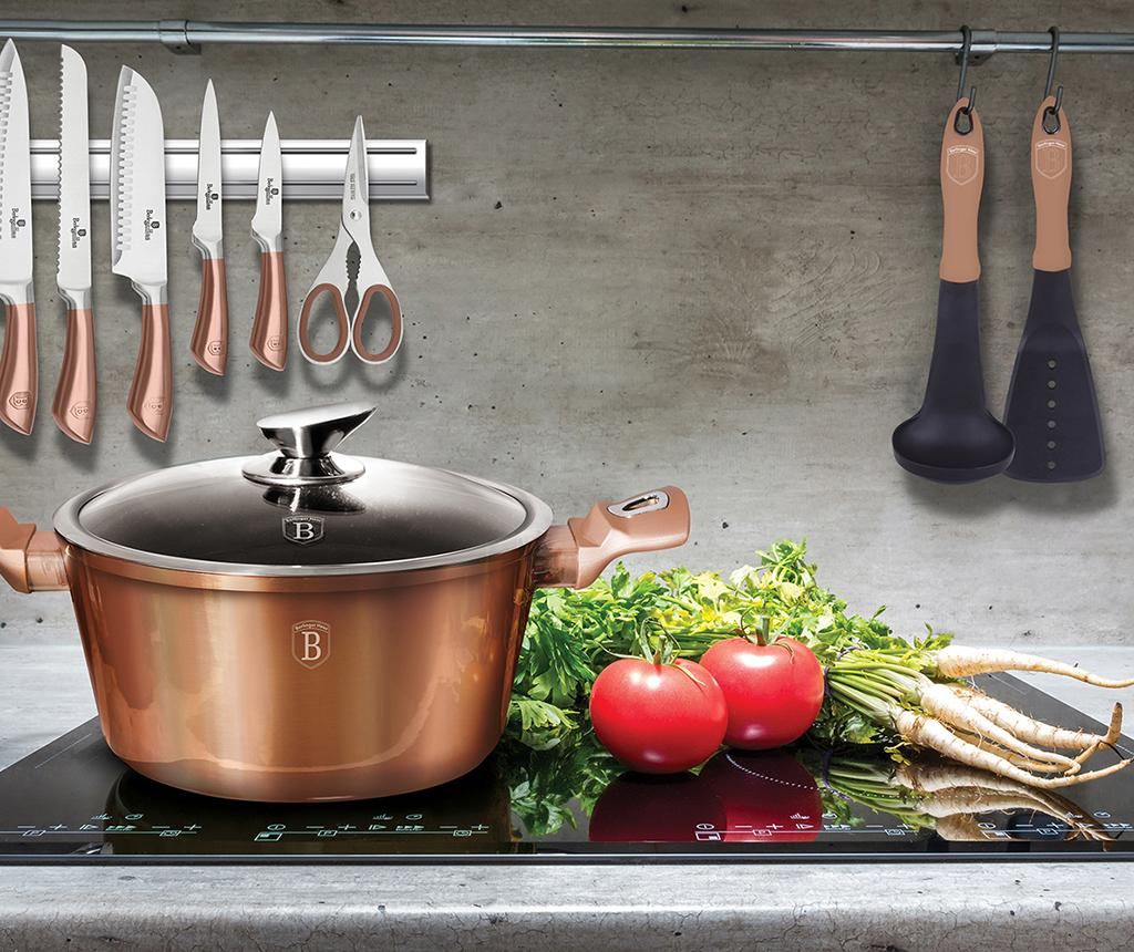 Posuda za kuhanje s poklopcem Metallic Rose Gold 4.1 L - 4