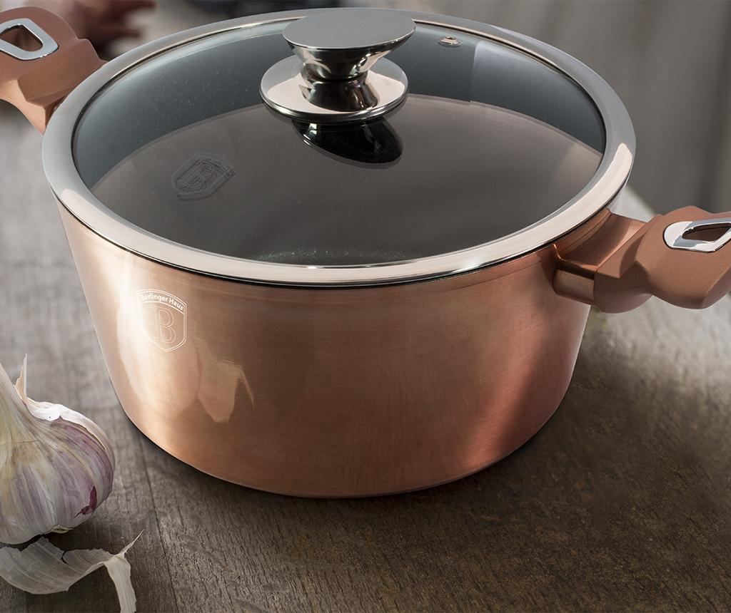 Posuda za kuhanje s poklopcem Metallic Rose Gold 4.1 L - 3