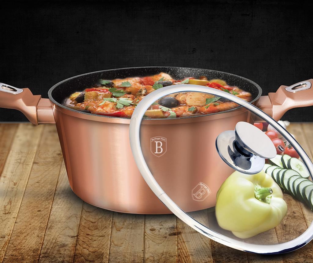 Posuda za kuhanje s poklopcem Metallic Rose Gold 4.1 L - 5