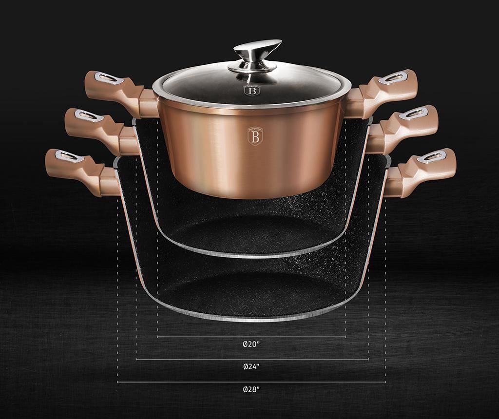 Posuda za kuhanje s poklopcem Metallic Rose Gold 4.1 L - 6