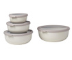 Set 4 posude s poklopcem Nordic White