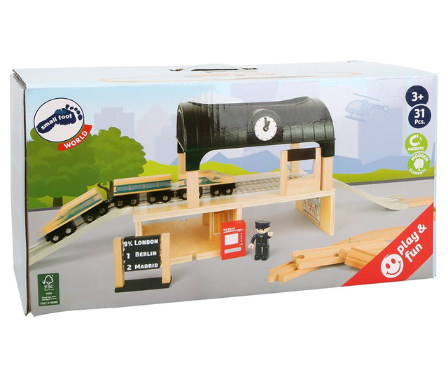 Vlak igračka s  tračnicom i dodacima Train Station