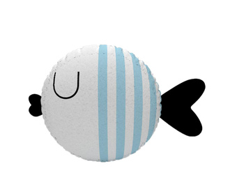 Okrasna blazina Fish Stripe White & Blue 30 cm
