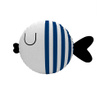 Ukrasni jastuk Fish Stripe White & Dark Blue 30 cm