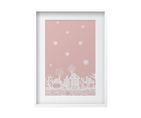Tablou Oyo Kids, Snowflake, hartie imprimata, 24x29 cm
