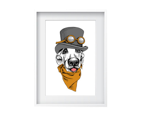 Tablou Oyo Kids, Steampunk Dog, hartie imprimata, 24x29 cm