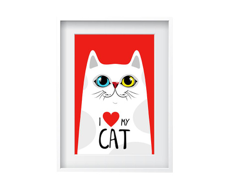 Πίνακας Love My Cat 24x29 cm