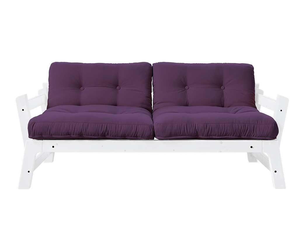 Sofa extensibila Step Lonetta White and Purple - 2