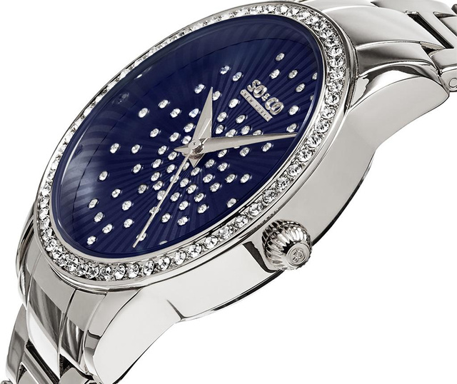Дамски ръчен часовник So&Co Madison Lenox Blue Silver