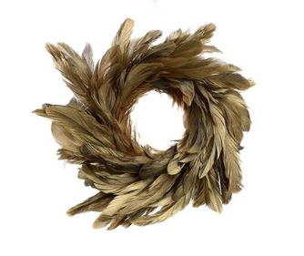 Dekorace Feathers Gold