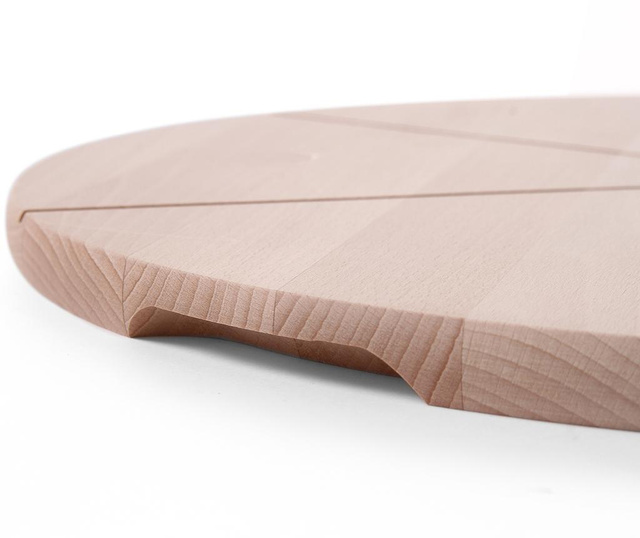 Platou pentru pizza Hendi, Hendi Slice, lemn de fag, 45x45 cm