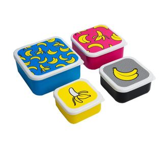 Set 4 posod za hrano Banana