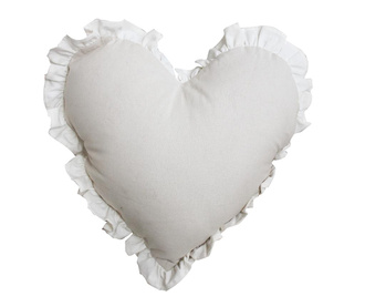Chantal Heart Light Dove Ivory Díszpárna 40x40 cm