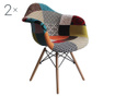 Set 2 scaune Unic Spot, Patchwork Design, 81x64x63 cm