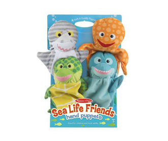 Комплект 4 кукли за ръка Sea Life