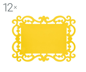 Baroque Yellow 12 db Tányéralátét 32x44 cm
