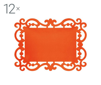 Комплект 12 подложки за хранене Baroque Orange 32x44 см