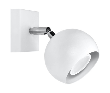 RESIGILAT Aplica de perete Nice Lamps, Ollo White, otel, alb, 10x16x10 cm
