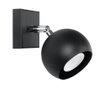 Aplica de perete Nice Lamps, Ollo Black, otel, negru, 10x16x10 cm
