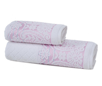 Комплект 2 кърпи за баня Jacquard Lauren Pink