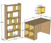 Byrd White Íróasztal, könyvespolc és 10 db moduláris polc