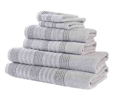 Set 6 kupaonskih ručnika Spa Silver