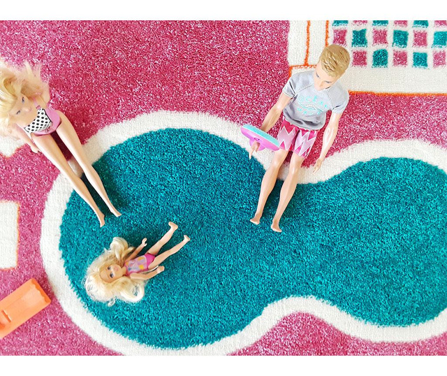 Playhouse Long 3D Pink Játszószőnyeg 160x230 cm