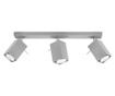 Plafoniera Nice Lamps, Toscana Three Grey, otel, 45x6x16 cm