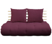 Kauč na razvlačenje Sano Natural & Bordeaux 140x200 cm