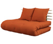 Sofa extensibila Shinsano Natural and Orange