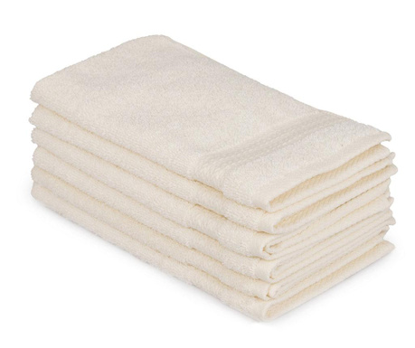 Zestaw 6 ręczników kąpielowych Rainbow Cream 30x50 cm