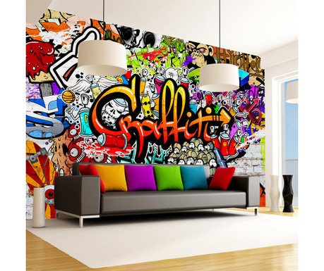 Tapeta Colorful Graffiti 280x400 cm
