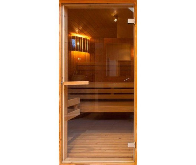 Tapet pentru usa Artgeist, Sauna, textil netesut, 80x210 cm