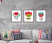Set 3 slik Dazy Flowers 24x29 cm
