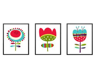 Set 3 slik Dazy Flowers 24x29 cm