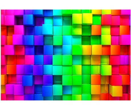 Tapeta Colorful Cubes 210x300 cm